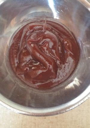 A picture of Roasted red pepper & bacon bbq sauce.