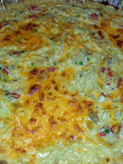 A picture of Chicken spaghetti.