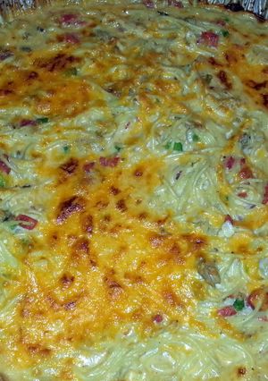 A picture of Chicken spaghetti.