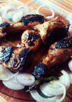 A picture of Indian teriyaki chicken.