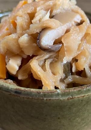 A picture of Kiriboshi Daikon: Japanese Superfood Recipe for Gut Health.