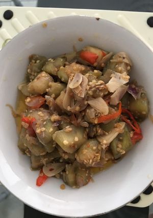 Foto resep Oseng terong pedas
