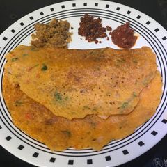A picture of Adai Dosa - Multi lentil Crepe.