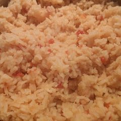 A picture of Mexican style rice.