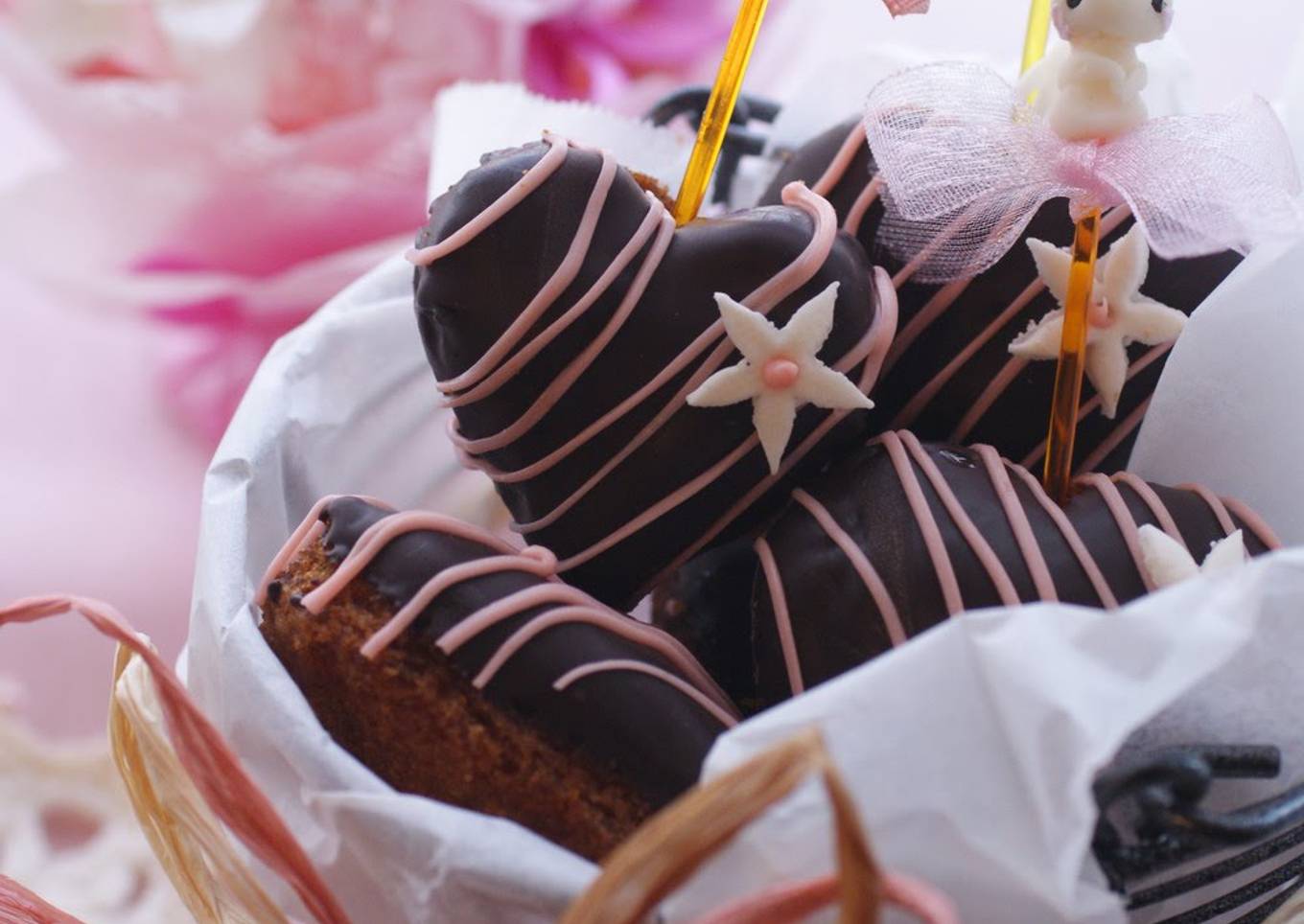 Simple Chocolate Donuts for Valentine's Day