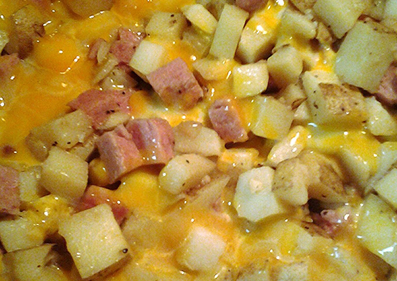 cheese spam and taters
