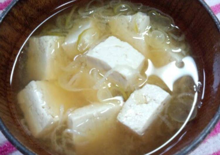 Recipe of Any-night-of-the-week Miso Soup with Firm Tofu
