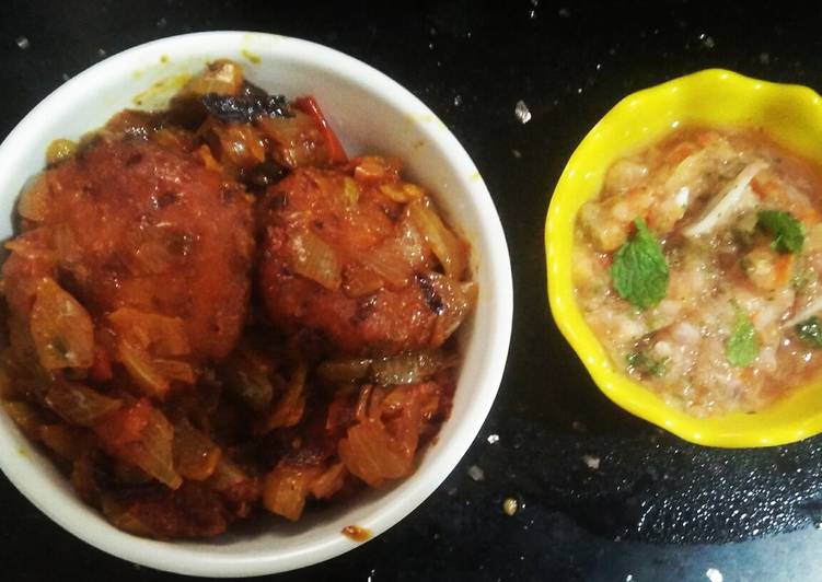 Seyal Besan with Pudina Chutney