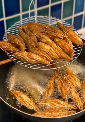 Hình của món Khoai môn bọc cá thác lác.