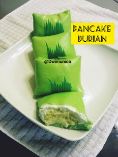 Foto resep Pancake durian | Durian pancakes | Dwimonica