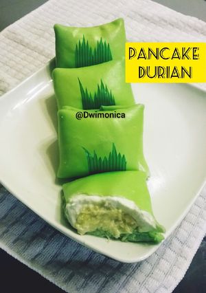 Foto resep Pancake durian | Durian pancakes | Dwimonica