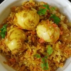 Egg biryani A picture of Egg biryani.