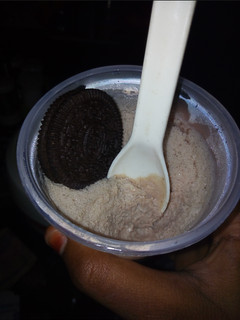 A picture of Oreo ice cream*.