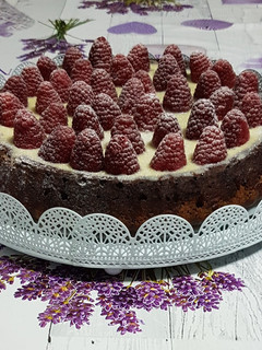 Una foto de Tarta de chocolate y frambuesas