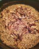 Mjadra/ Arroz con lentejas y cebollas caramelizadas
