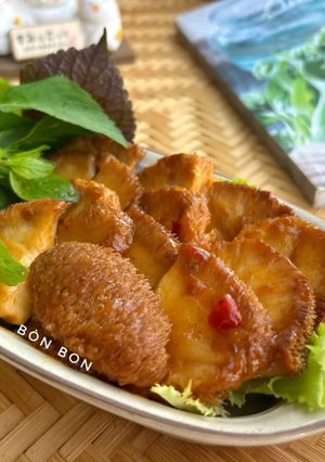 Hình của món Nấm Hầu Thủ Áp Chảo Sốt Sa Tế Chay.