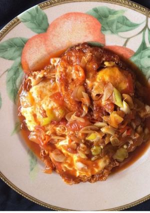 Foto resep Telur ceplok saus