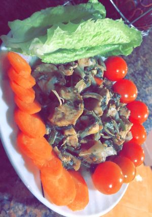 صورة لوصفة دجاج بالسبانخ بدون زيت (دايت)