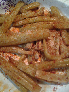 A picture of Fried whole lotus stalks.