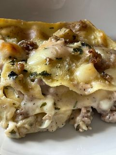 Foto di Lasagna bianca salciccia e porcini