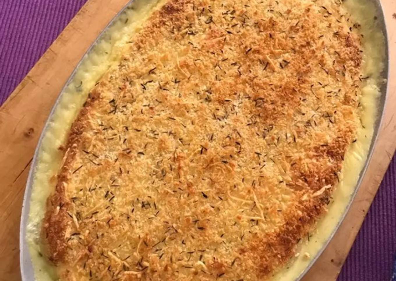 Pastel de bacalao y salmón, muy sano