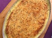 Una foto de salmón panko