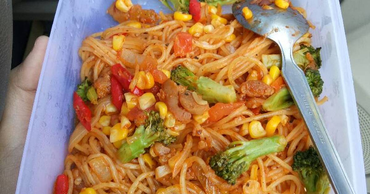  Resep  4 Spaghetti  sayur pelangi oleh delta Cookpad