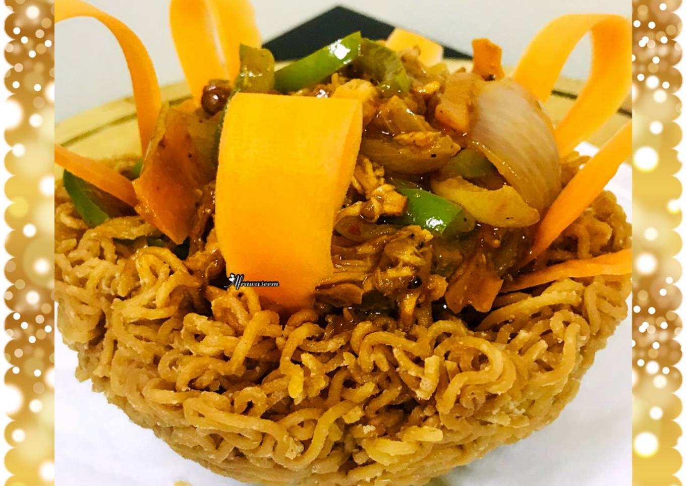 Homemade Ching’s Chinese basket noodles