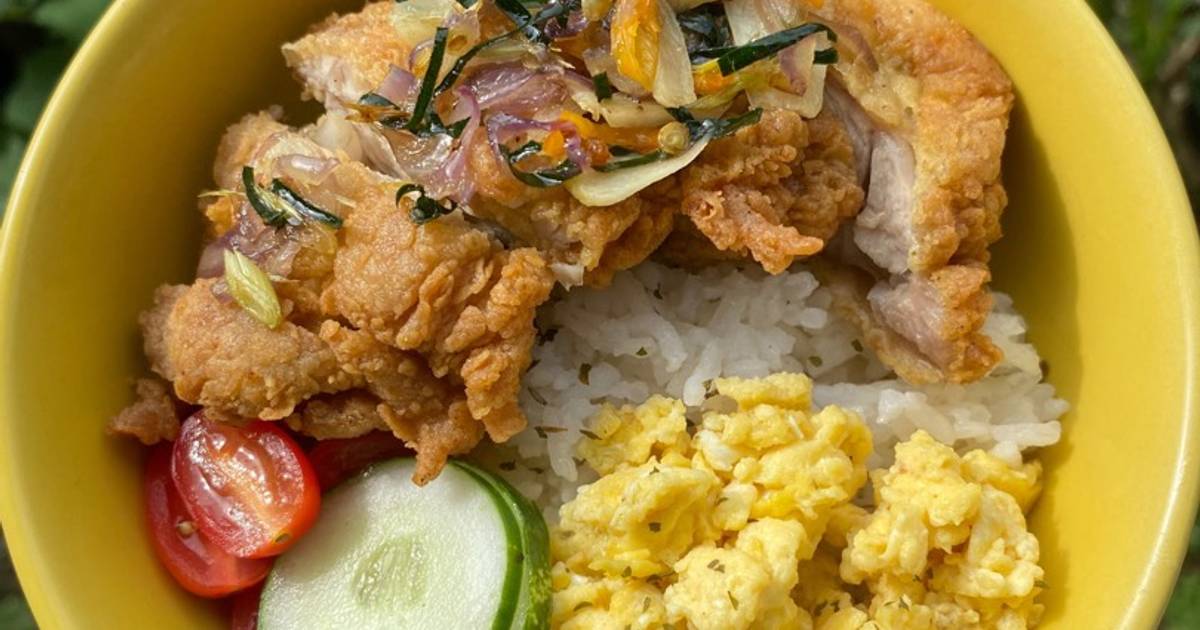 Resep Rice Bowl Ayam Tepung Sambal Matah Oleh Feri Damayanti Cookpad