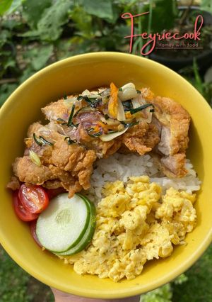 Foto resep Rice Bowl Ayam Tepung Sambal Matah