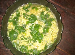 Foto resep Sayur bening daun kelor campur mie