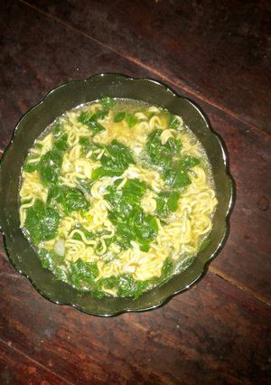 Foto resep Sayur bening daun kelor campur mie