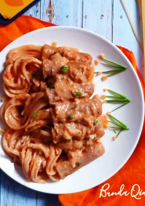 Foto resep Sosis Gurita Saus Spaghetti