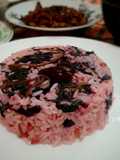 Red Amaranth (Leaf/ Saag) with Rice