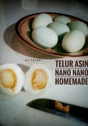 Foto resep Telur asin nano nano homemade