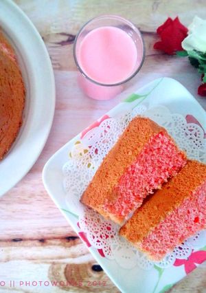 Foto resep Strawberry Milk Chiffon Cake