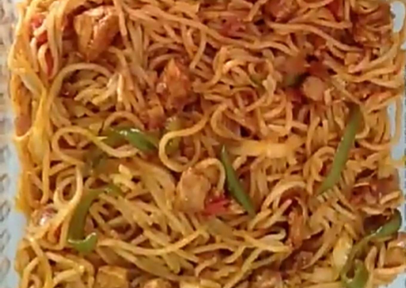 Chicken tikka spaghetti
