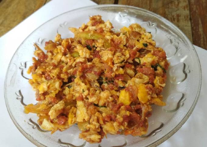 Resep Tumis Kornet Telur (utk Batita) Anti Gagal
