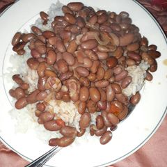 A picture of Rice and beans.