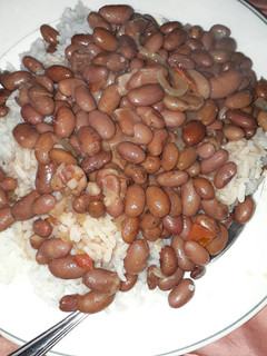 A picture of Rice and beans.