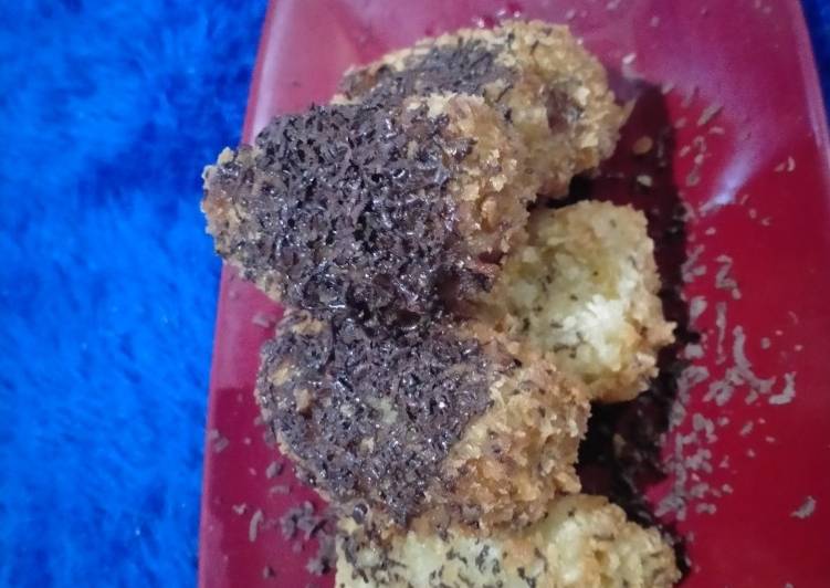Pisang nuget toping coklat