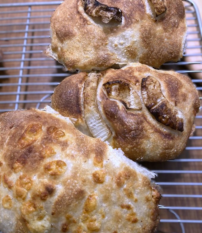 起士洋葱巧巴達 ciabatta 的食譜成品照片