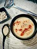 Hummus cremoso con harina de garbanzo