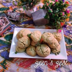 A picture of Green Peas or Matar Cookies.