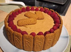 Une photo de Entremet chocolat blanc speculoos