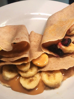 Una foto de Panqueques integrales y saludables (crepes o crepas)