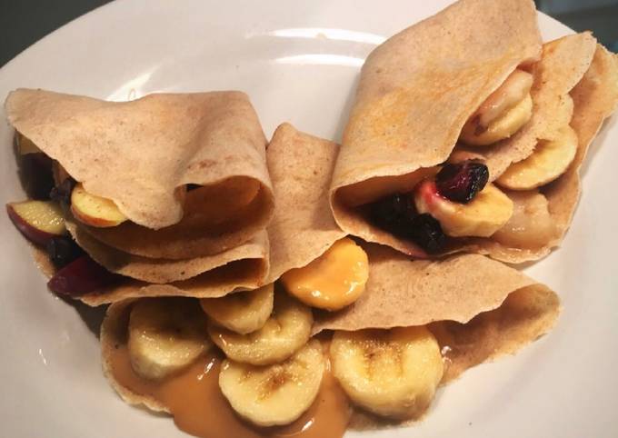 Panqueques integrales y saludables (crepes o crepas) Receta de geri :  @ en Instagram- Cookpad