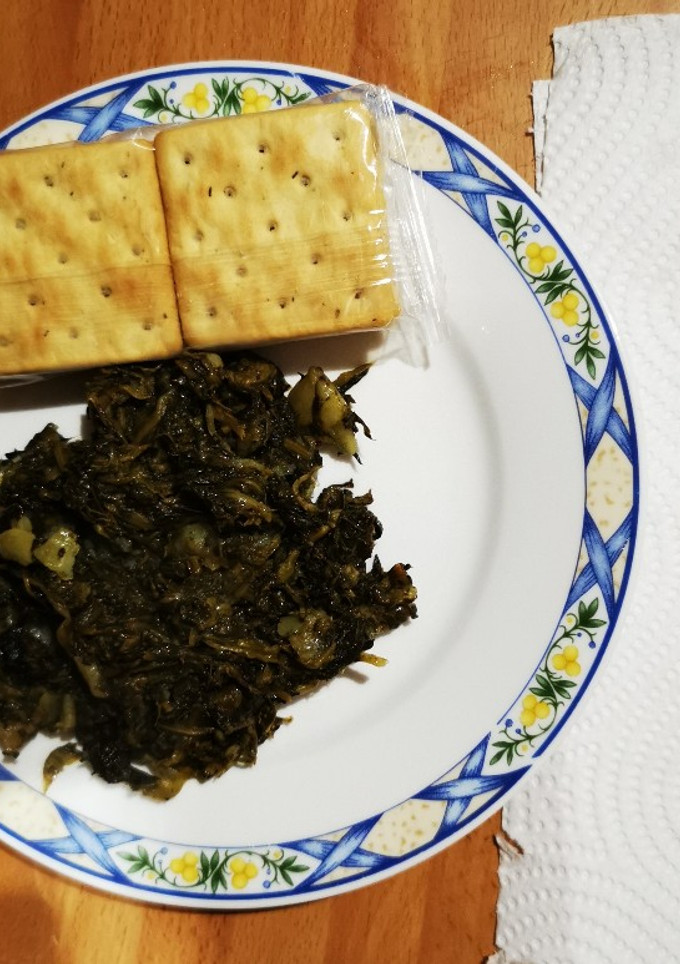 Una foto de Espinacas con patatas gluten free