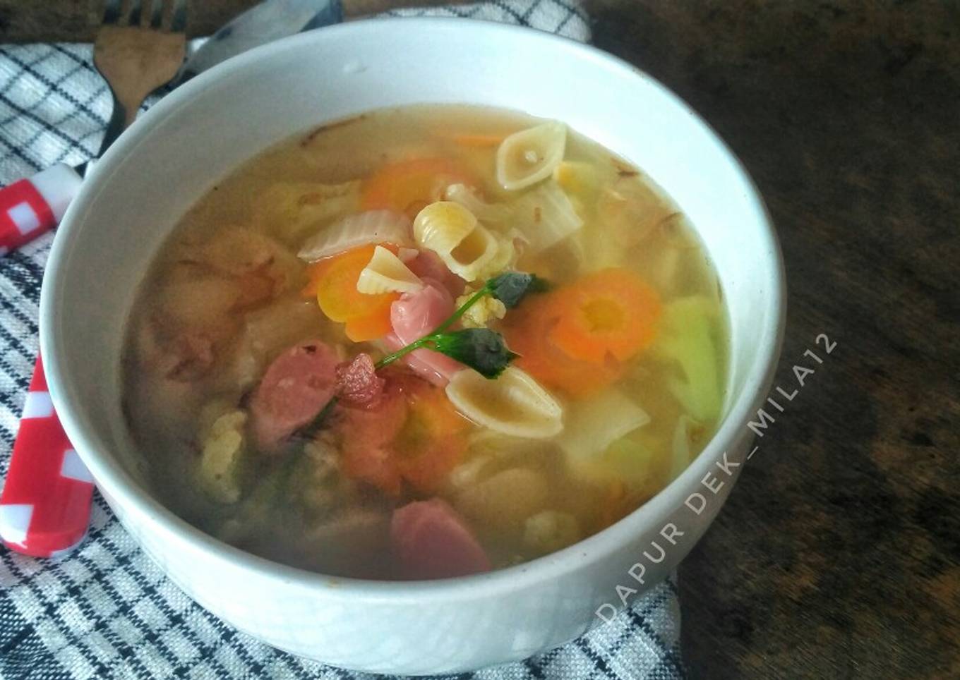 Sup sayur mudah tanpa MSG