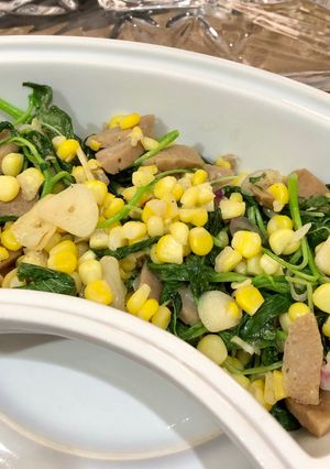 Foto resep Tumis bayam jagung manis